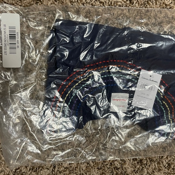 NWT Hanna Andersson Rainbow ruffled collared dress and bloomers - Picture 5 of 7